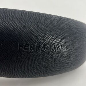 Salvatore Ferragamo Faux Leather Velvet Signature Logo Eyeglass Sunglass Case